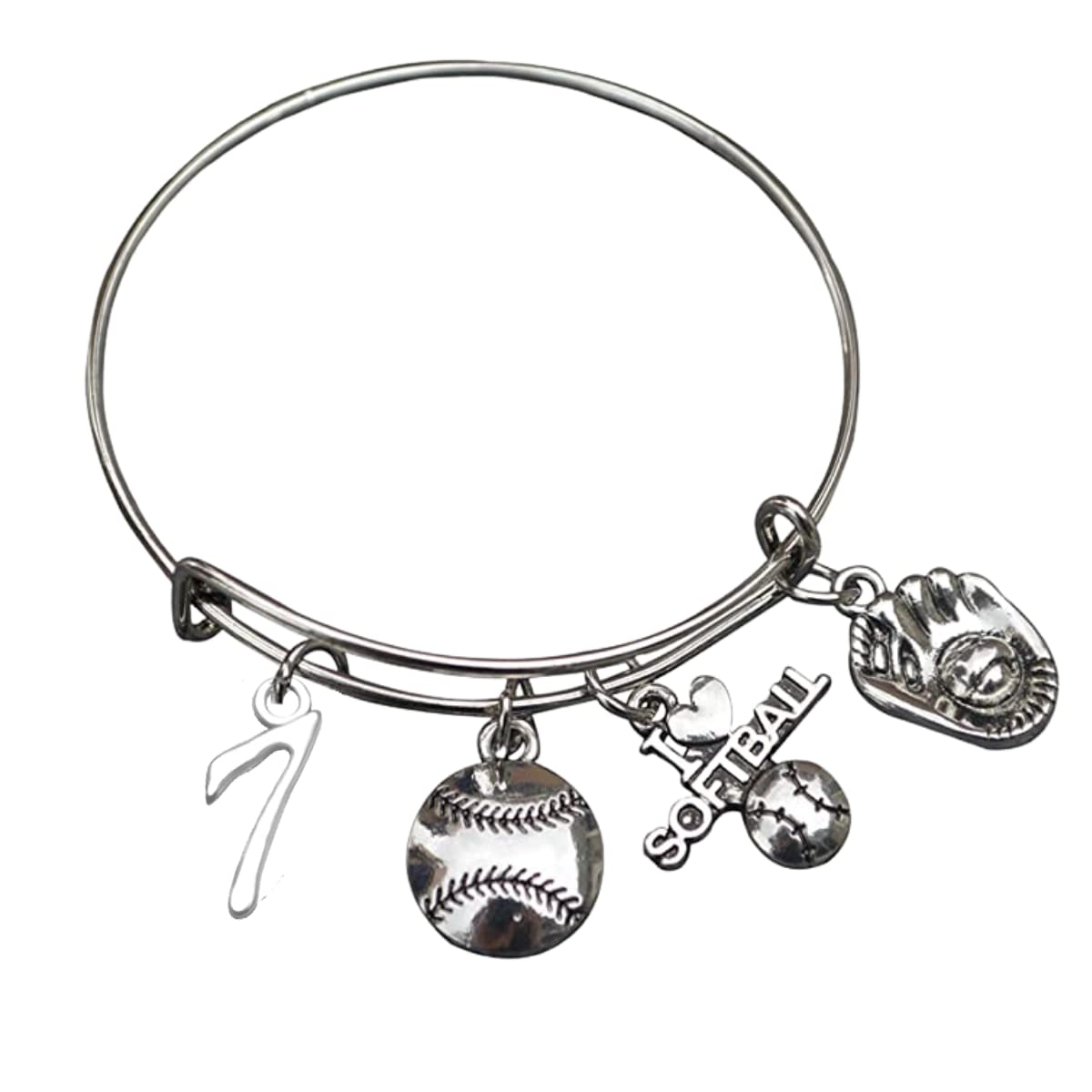 Personalized Softball Bracelet Softball Jewelry with