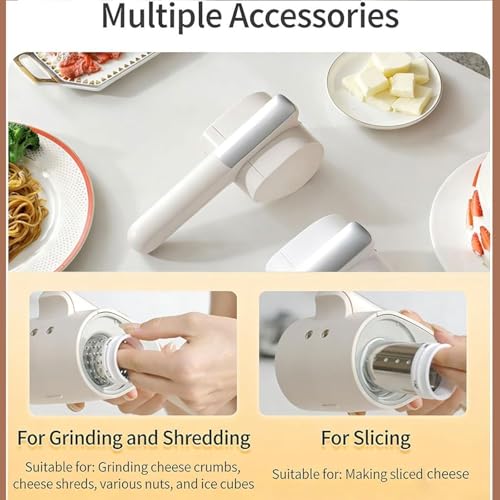 Rallador eléctrico de queso recargable inalámbrico miniatura 6