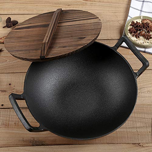 Wok de hierro fundido 32 cm para cocina miniatura 2