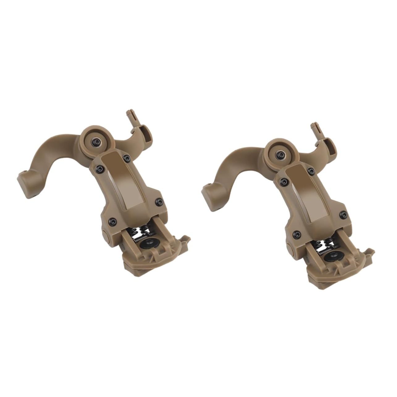 Milisten Véritable CS Casque Rail Connexion Casque Connexion Bras Ensemble Pliable Rotatif Stockage Casque Accessoires (Couleur Boue) Support pour Casque Rester Headset