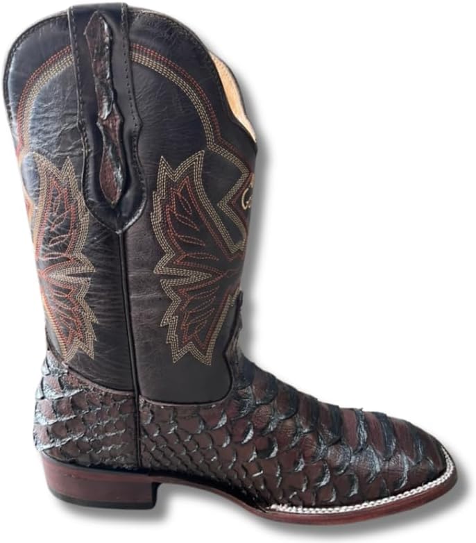 Men's Exotic Pattern Western Cowboy Slip-On Square Toe Boots in Leather-Alex Series Snake, Caiman & Ostrich Styling bota de vaquero para hombre - Image 4