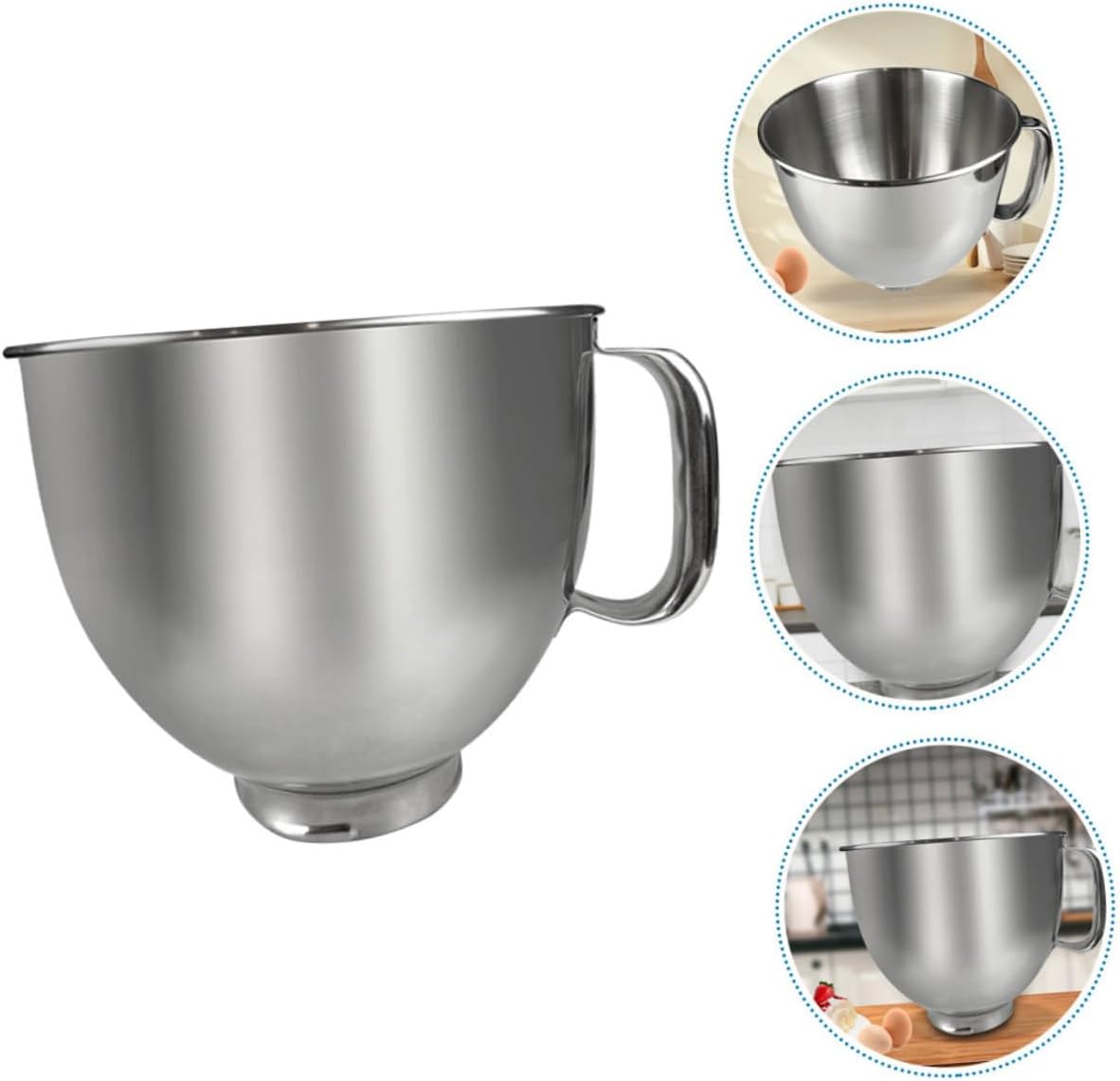 Mixer Bowl Accessory Stainless Steel Replacement Bowl for Versatile for Baking Cooking and Marinating