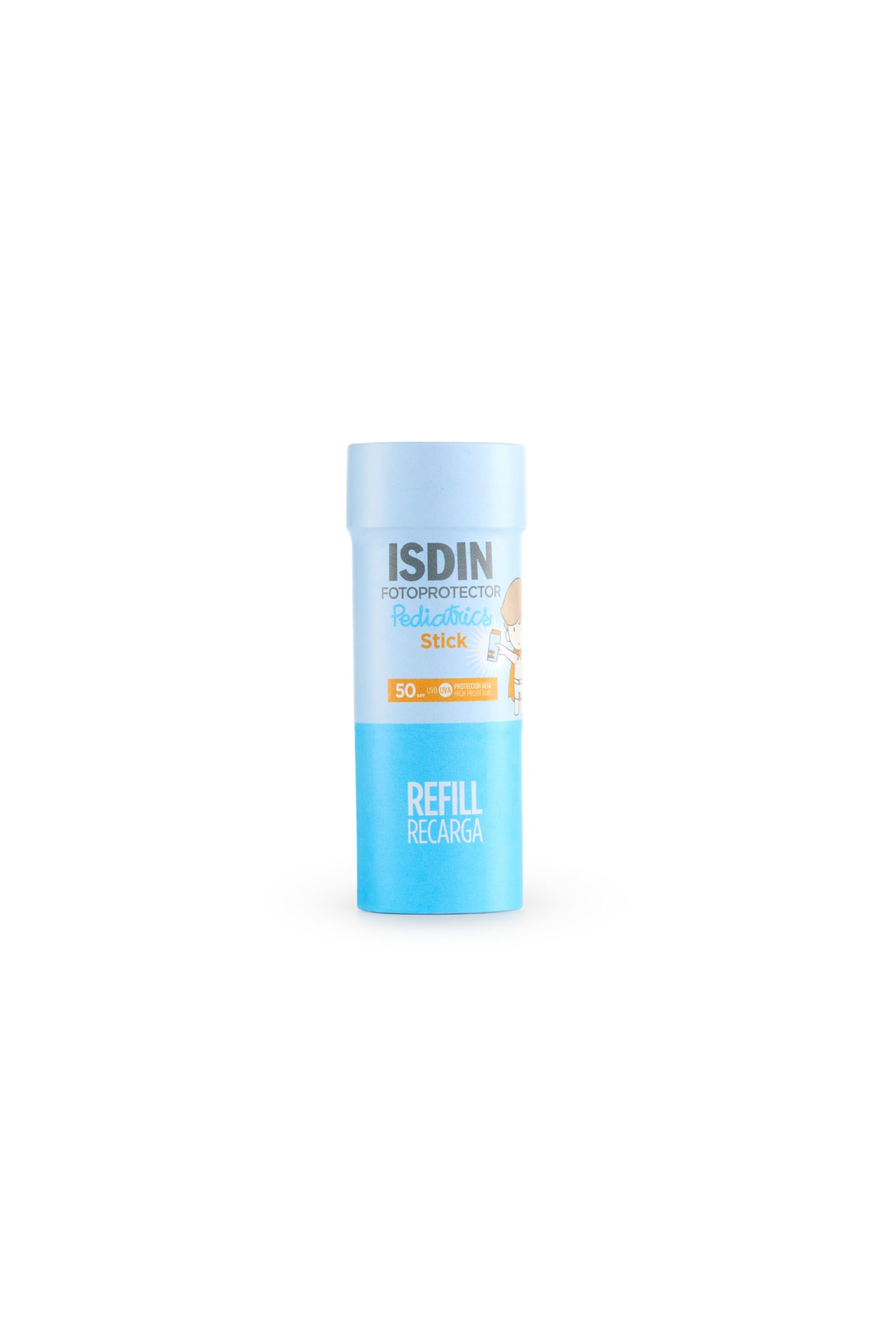 ISDIN Refill Pediatrics Stick SPF 50 Protection Stick for Children and Babies, High Protection in the Most Sensitive and Exposed Areas, 20 g