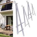 Halterung Balkonkraftwerk 2er Set | inkl. Haken für Balkongeländer | stabiles Montageset aus Aluminium | Solarmodul Universalhalterung