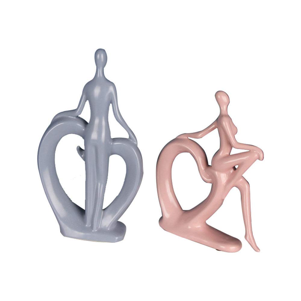 Statue Couple en Céramique Abstraite pour rompre la monotonie d'un intérieur
