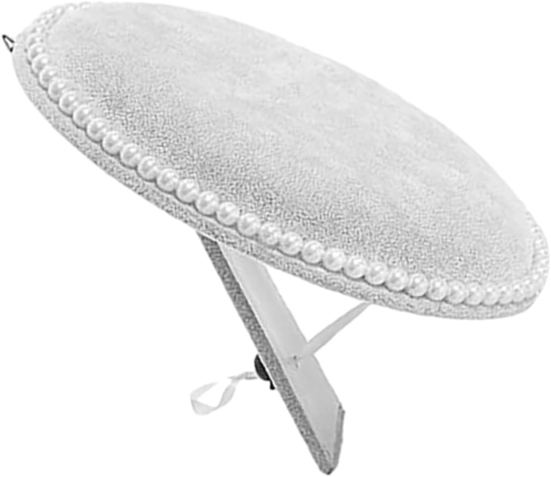Baluue Earring Display Stand Jewelry Organizer Rack Oval Large Velvet Panel Wall-mounted Holder for Studs and Necklaces Home Accessory Storage