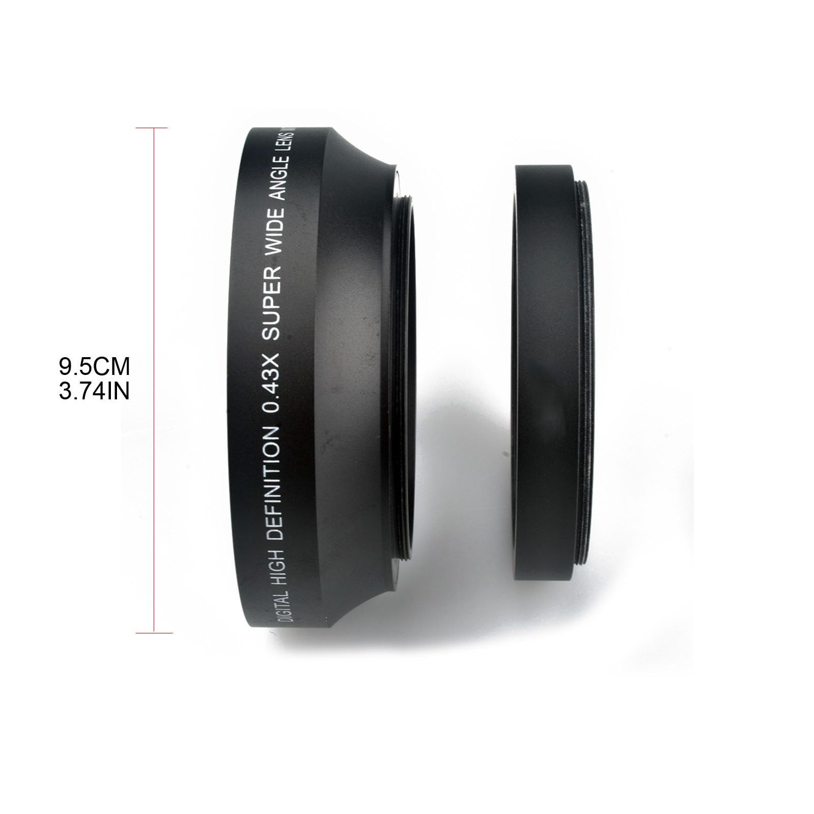 Obiettivo grandangolare ad alta definizione macro 67mm 0.43X vetro ottico ampio Fisheye Lens per macro