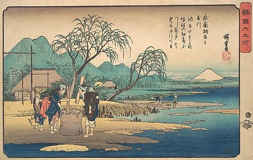 Peinture murale Hiroshige pour habiller un grand mur vide de salon avec élégance