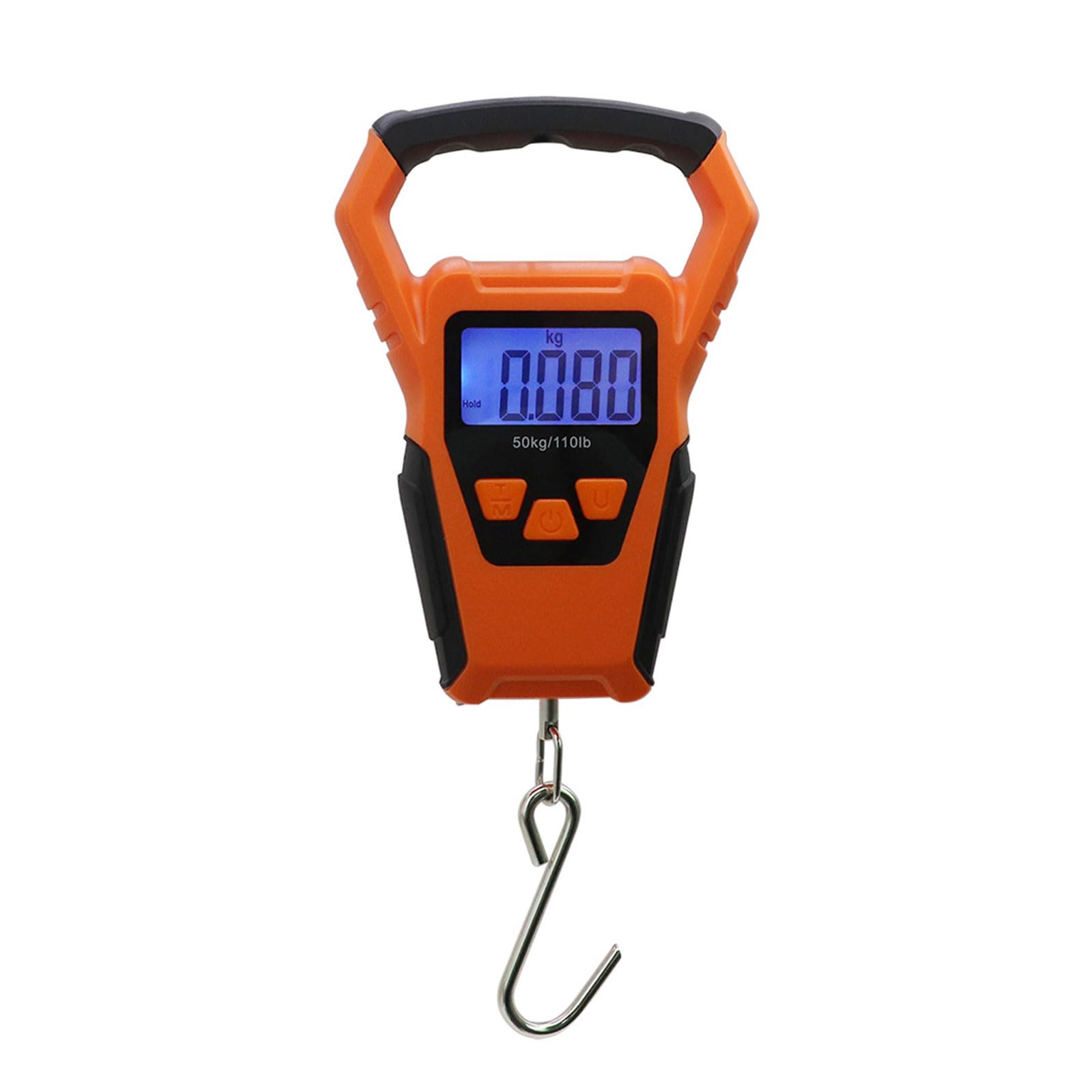 QIAOLIDA Digital Scale LCD Backlit Screen Electronic Fishing Scale 110lb/50kg Hanging Weight with Tape Measure & Hook