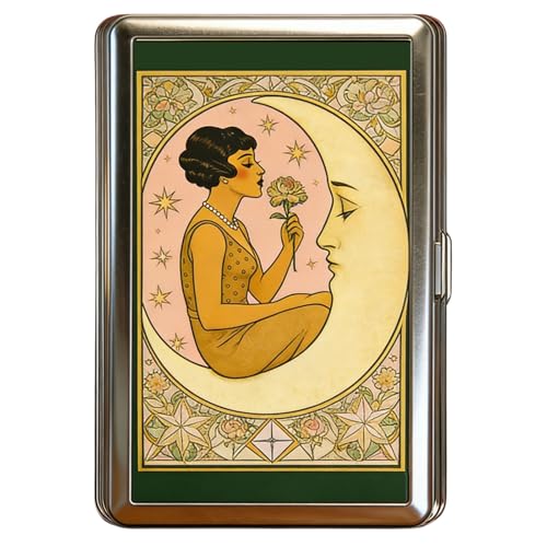 Vintage Style Versatile Card & Cash Case With RFID Protection Durable Metal Slim Wallet Blunt Case Blocking Card Holder for Women Men Credit ID Business Cards (#A)
