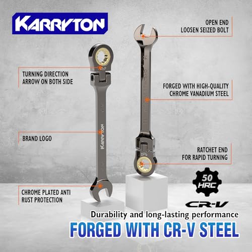 KARRYTON 26-Piece Flex Head Ratcheting Wrench Set