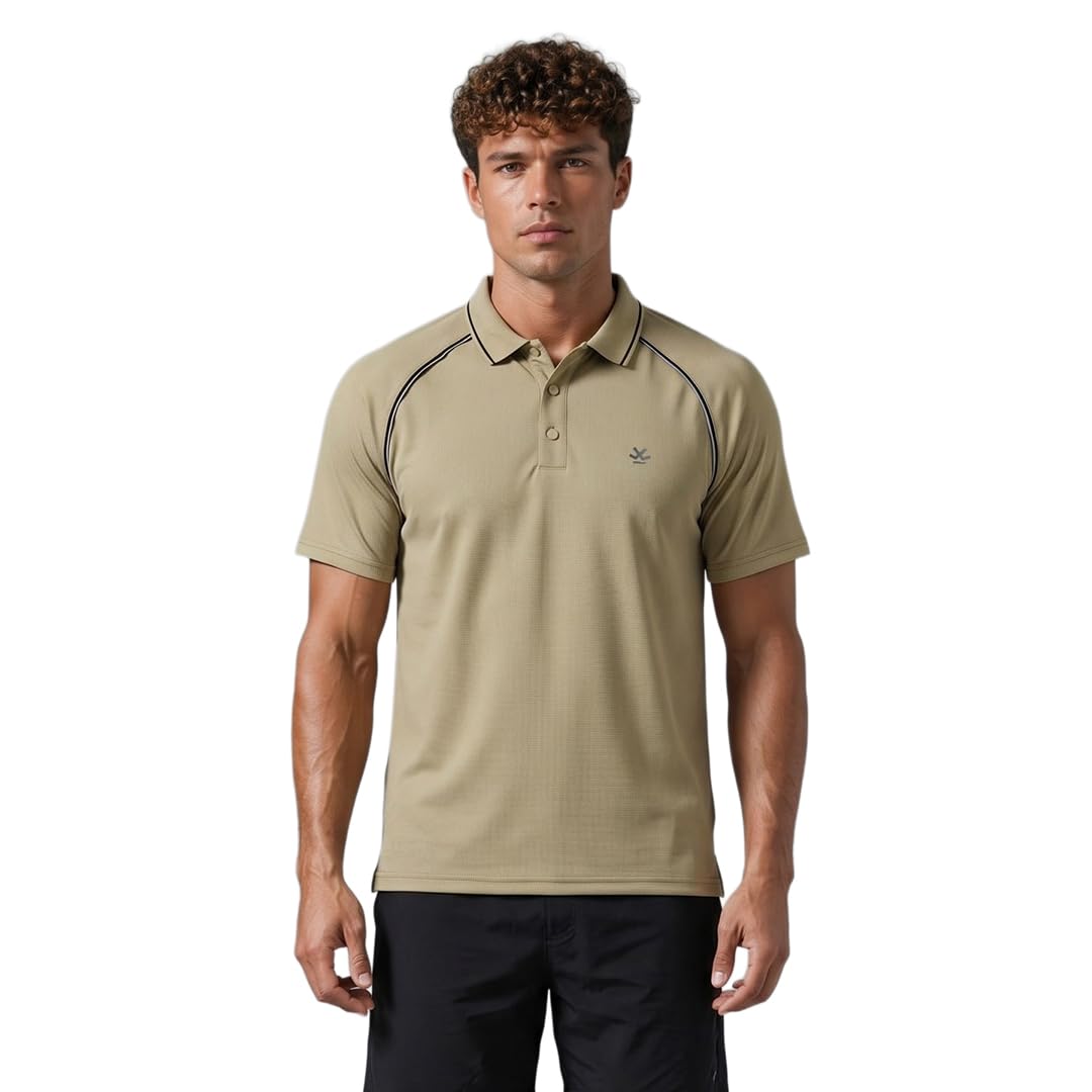 wrogn Men's Cotton Blend Active Polo T-Shirt | Solid with Button Placket | Slim Fit-picture-35