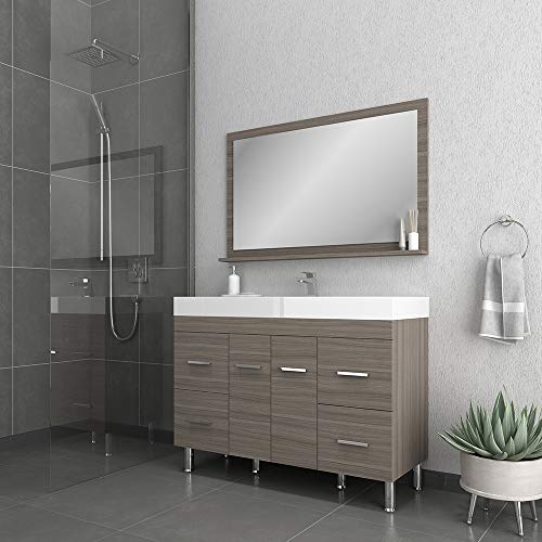 Alya Bath Ripley Bathroom Vanity, 48", Gray #TOP2