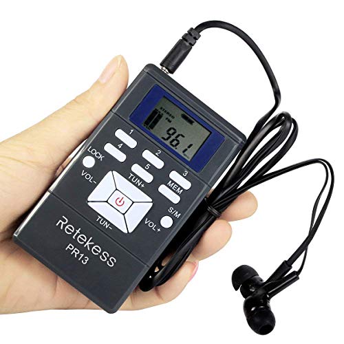 Retekess Pr13 Portable Receiver, Mini Fm Radio Dsp With 24 Hour Clock For Drive-In Church, Teaching, Simultaneous Translation, Meeting, Tour Guide, Mental Hospital, Correctional Center(10 Pack) #TOP4