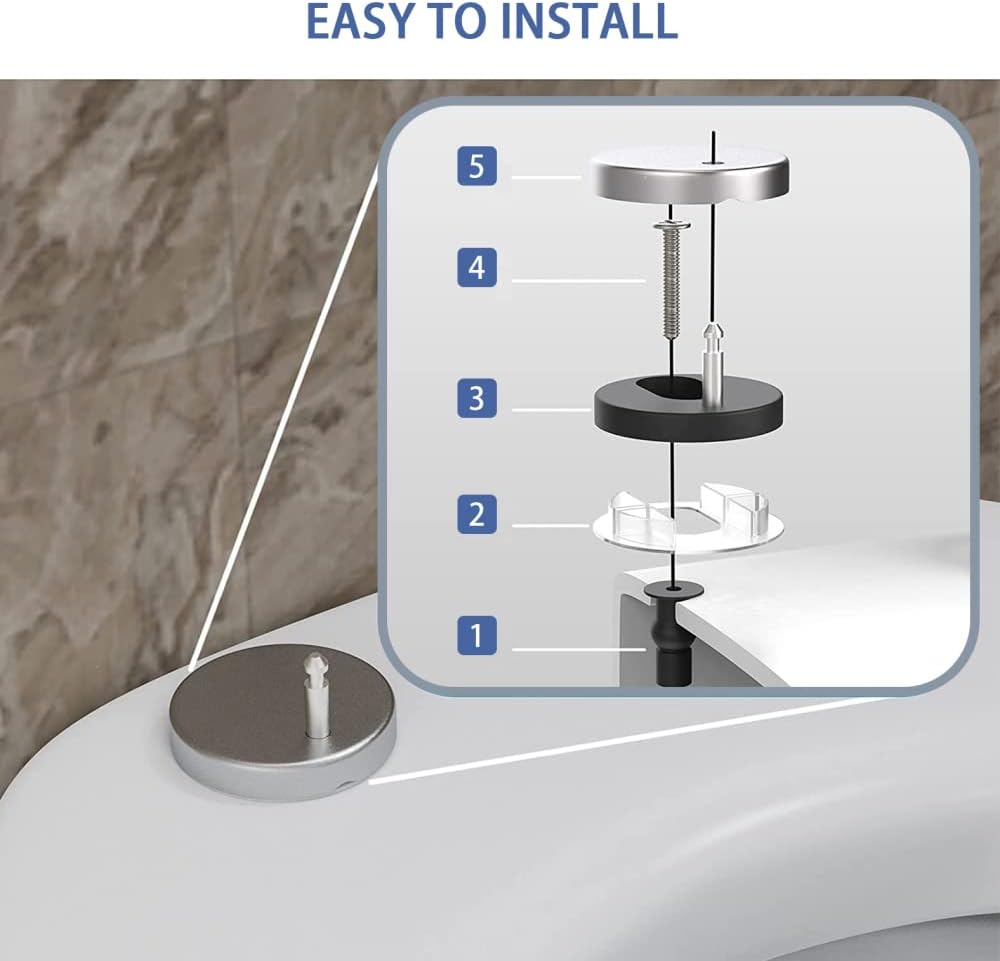Universal Toilet Seat Soft Close, Toilet Seats for Standard Toilets, Toilet Seats Slow Close Toilet Lid Cover, Dual Fixing Stainless Hinges