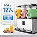 ROVSUN Margarita Machine 12 Gal/45L, 15L X 3 Tanks Slushie Machine Commercial Slushy Machine Slush and Juice Modes, Frozen Drink Maker Stainless Steel for Restaurant Bar Home Party 110V/60HZ