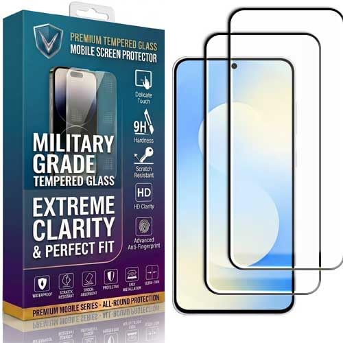 Image of PremiumTempered Glass for Samsung Galaxy S25 FE Screen Protector,9H Hardness,HD Clarity,Scratch-Resistant & Case-Friendly (Pack-2)