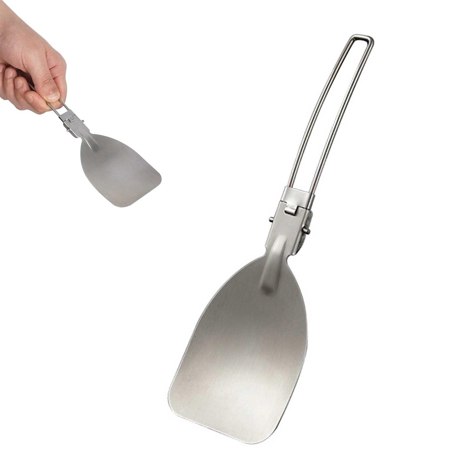 Camping Spatula Stainless Steel - Folding Spatula - Corrosion and Heat Resistant Space Saving Lightweight - Portable Kitchen Tool for Outdoor, Camping, Hiking, BBQ, Home Use Yajimsa