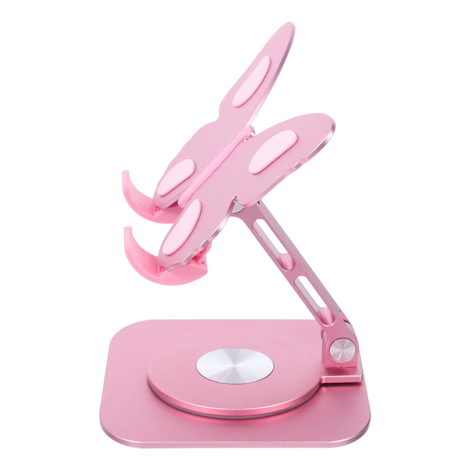 Homoyoyo Supporto Pieghevole Rosa in Alluminio per Cellulare Lega | Scrivania e Viaggio, Design Compatto Antiscivolo, Supporto Regolabile per Smartphone