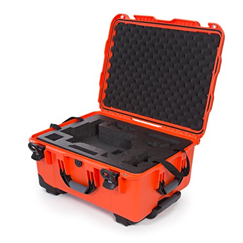 Nanuk Ronin M Waterproof Hard Case with Wheels and Custom Foam Insert for DJI Ronin M Gimbal Stabilizer Systems - Orange