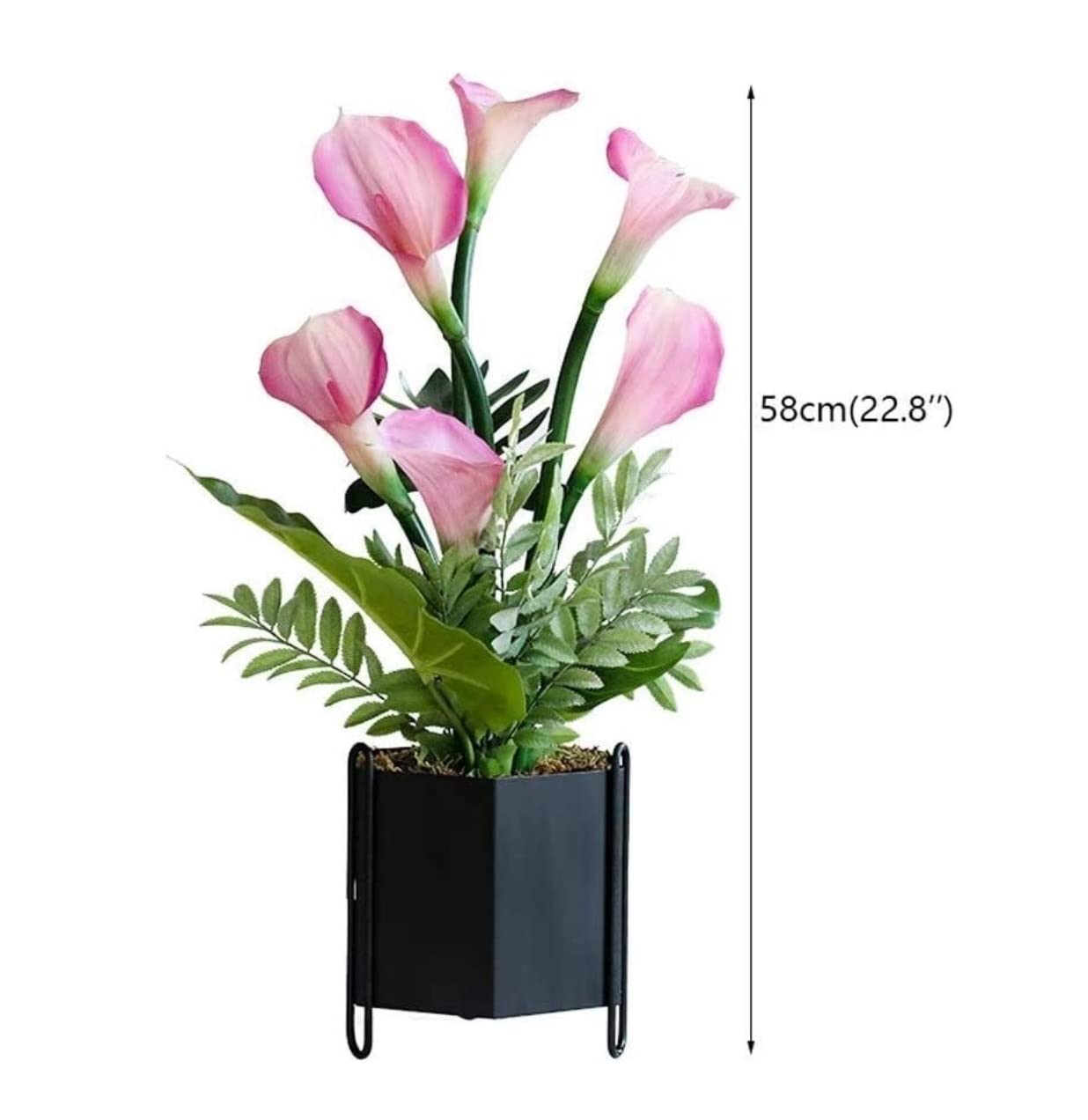 Künstliche Blumen Wunderschön Künstliche Blumen Real Touch Calla Lily Fake Blumenvasen-Set Für Heimdekoration Künstliche Blumen wie Echt