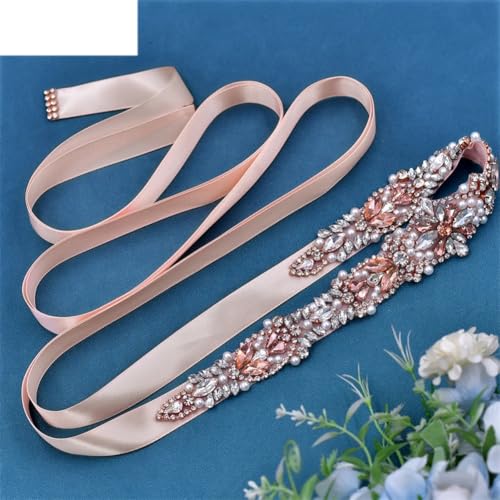 Wedding Dress Belt Bride Bridal Rhinestones Applique Formal Gown Bridesmaid Women Decoration3