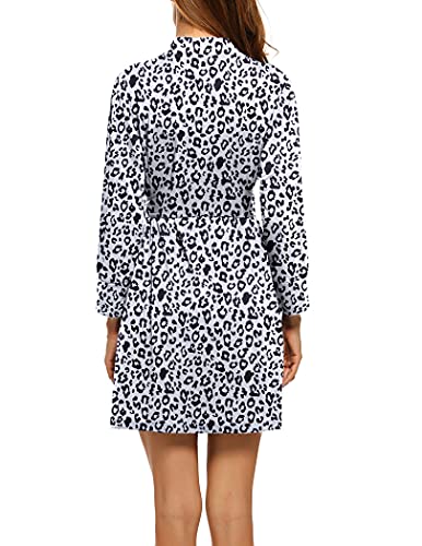 Image of HOTOUCH Womens Robe Lightweight Short Knit Bathrobe Soft Ladies Sleepwear with Pockets