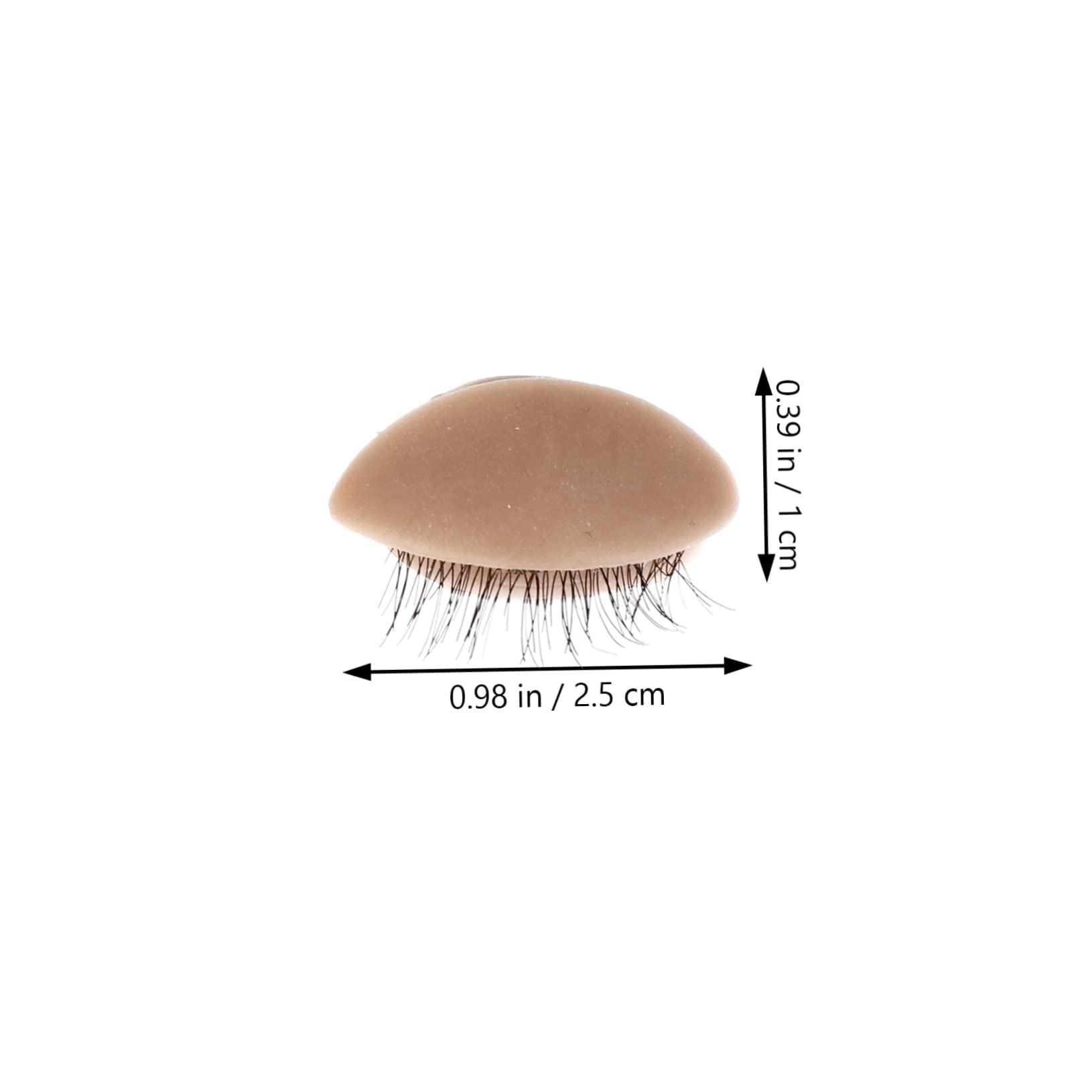 DOITOOL 18paia Replacement Eyelids for Makeup Practice Realistic Lash Extension Training Kit Easy to Clean and Flexible Suitable for Beginners Skin Tone