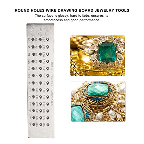 Wire Draw Plate, Wire Drawplate Tungsten Carbide Round Draw Plate,Metal Draw Plate Jewelry Tools Decorations Accessories, Used to Make Jewelry and Other Crafts(01) - Image 3