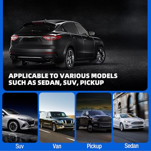 Image of 4PCS Universal Mud Flaps for Pickup Trucks Vehicles Mudguard Splash Guards Front and Rear Set Flexible and Bendable Mudflaps Dirty Traps Fender Flares Compatible with Dodge Ram Ford GMC Toyota Tacoma