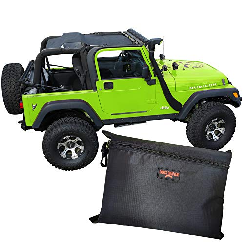 Badass Moto for Jeep Sunshade for Jeep Wrangler Top Mesh. Keeps You Cool. Reduces UV + Wind & Noise. Easy No Tool Install Sun Shade Top for Jeep Lover Gifts Accessories (1996 - 2006 TJ (Full Length))