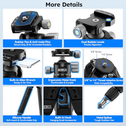 SIRUI AM-225S+G0 Travel Tripod