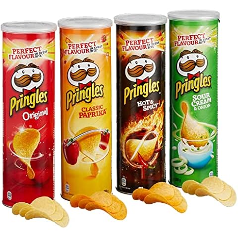 Pringles Party Mix | Chips Mix Box | 18 Dosen mit 4 verschiedenen Sorten (18 x 185g) Cover