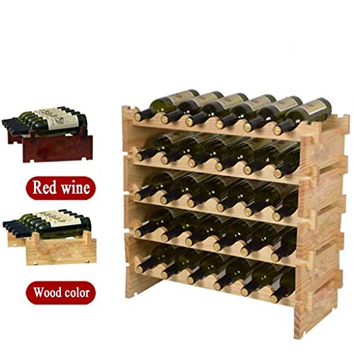 Soporte para botellas de vino de madera maciza miniatura 3