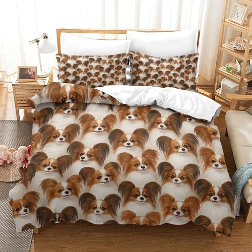 Housse de Couette Chien Papillon Microfibre : Finies les Allergies au Lit - 3