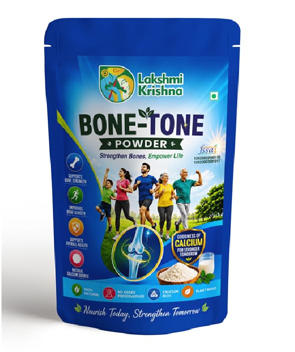 [BRSRYGQDOB6RQ2TV] Lakshmi Krishna Naturals Bone Tone Powder - 500g | Plant Based Natural Calcium Food Mix | Whole Food Millet & Herbal Blend with Pirandai, Ragi, Sesame & Pumpkin Seeds for Joint Wellness