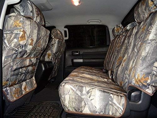 Durafit Seat Covers, Made to fit 2007-2013 Tundra Double Cab Back Seat Covers in Camo Endura. Rear 60/40 Split Bench