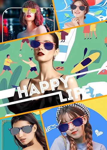 8-Pack American Flag Sunglasses, UV400 Patriotic Unisex for 4th of July Party Favors Bulk Accessories3