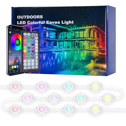 RGB Permanent Outdoor lights, 300FT Smart LED Eaves Lights with