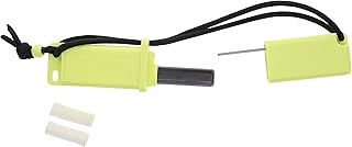 ust StrikeForce Fire Starter with Tinder, Durable Construction and Lanyard for Camping, Backpacking, Hiking, Emergency and Outdoor Survival, One Size, Model Number: 20-12147, Orange