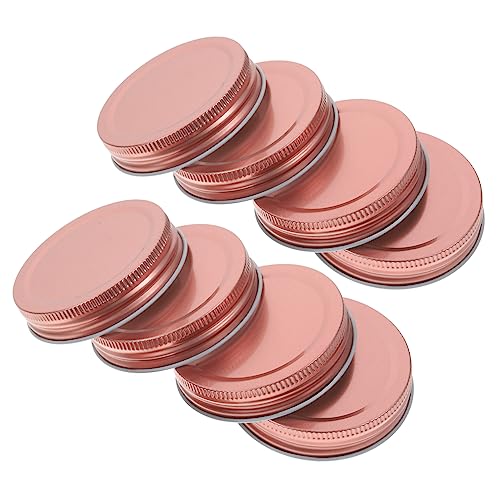 Tapas para tarros mason de rosa dorado reutilizables resistentes 24u 7