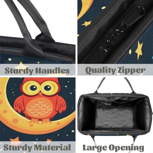Travel Duffel Bag for Women, Owl Moon Star Weekender Overnight Bag Carry on Beach Swim Bags Dance Bag Airlines Approved Personal Item Travel Bag for Yoga, Sports, Hospital4