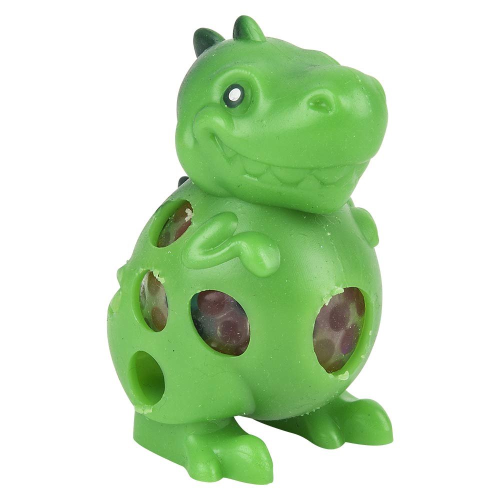 Rhode Island Novelty 3.5 Inch Squeezy Bead Dinosaur Ball (12 Pieces Per Order)