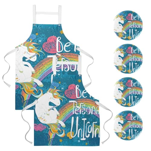 Lot de 2 tabliers de cuisine robustes avec broches de personnalisation pour bar et bistrot