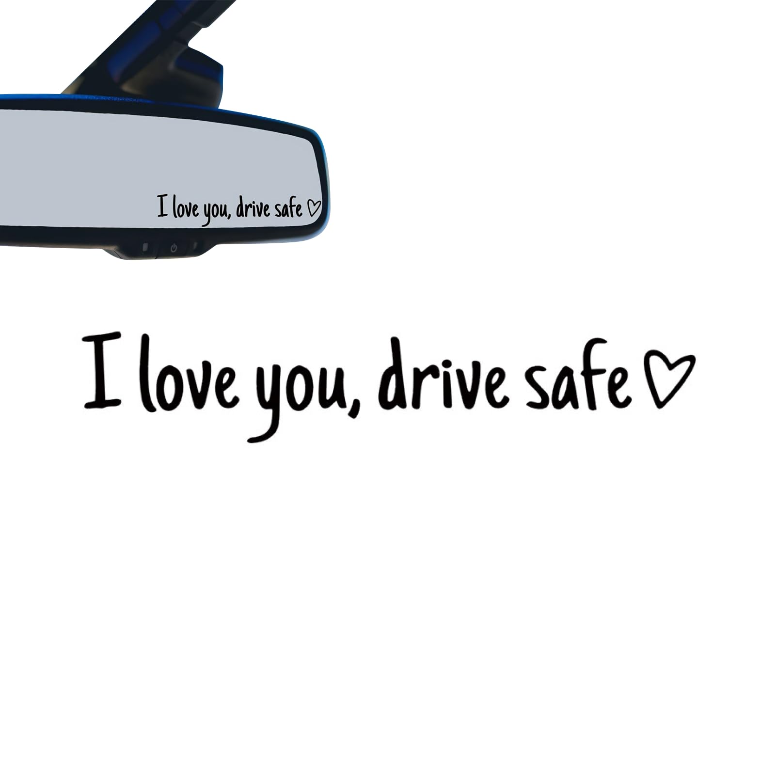 Photo 1 of **2 PACKS**ONE WHITE AND ONE BLACK I Love You Drive Safe Mirror Sticker 3 Pack, Cute Vinyl Car Decal for Rearview Mirror Window Windshield Bumper, Tumbler Decal, Funny Car Accessories for Girls Women (Black)