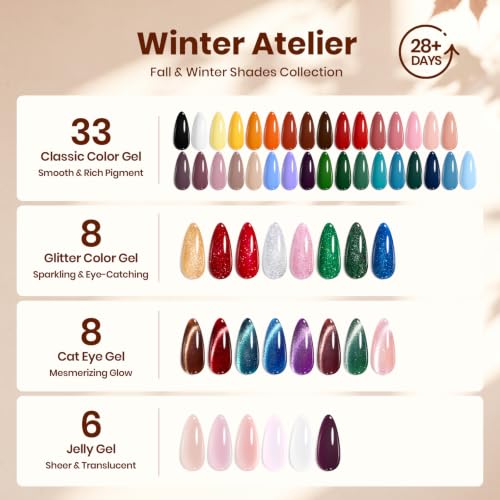 Image of Beetles Gel Nail Polish Kit with U V Light- 88 PCS 55 Colors Gel Polish Set