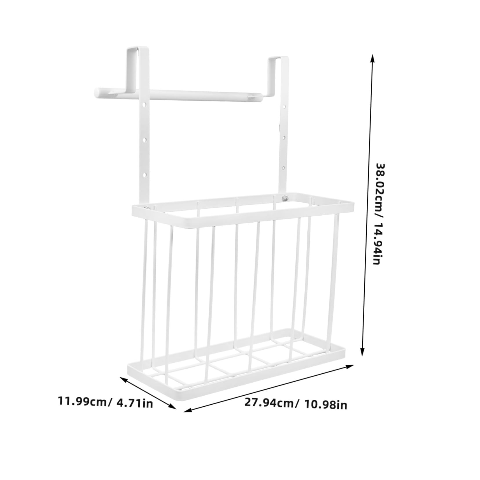 Ciieeo over The Door Pantry Storage Baskets Towel Bar Wall-mounted Organizer for Kitchen and Bathroom Hanging Cabinet Baskets for Efficient Space Utilization