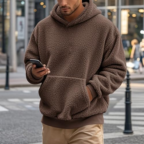 Big and Tall Hoodies for men Casual Long Sleeve Hooded Drawstring Fall Winter Oversized Sweatshirts With Pockets4