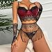 Fashion Sexy Lingerie Tassel Skirt Sleeve Bra Set Large Womens Sexy Lingerie lingerie set sexy (Black, S)