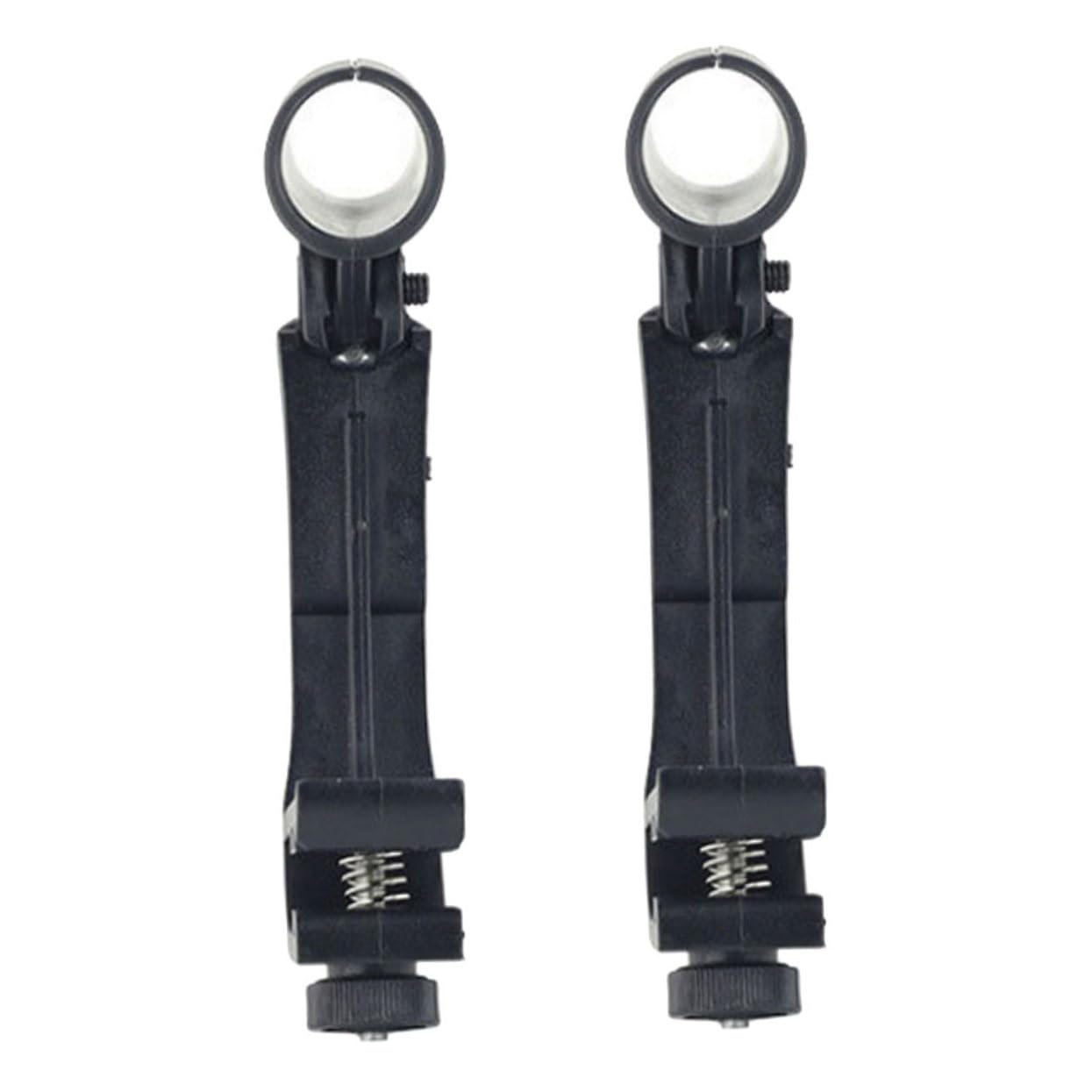 HANABASS 2pcs Adjustable Drum Microphone Clamping Mounts Lightweight Microphone Holder for Recording Compatible with Drums and Percussion Instruments Smooth Surface for Easy Maintenance